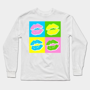 Lips mark pop art style Long Sleeve T-Shirt